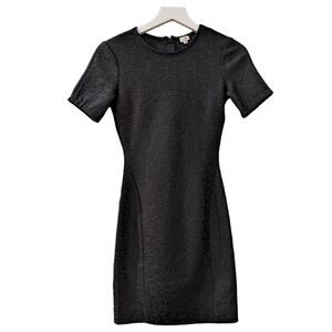 NWT Wilfred Mignonne Dress Black Lace Knit Knee Length Dress Size XXS